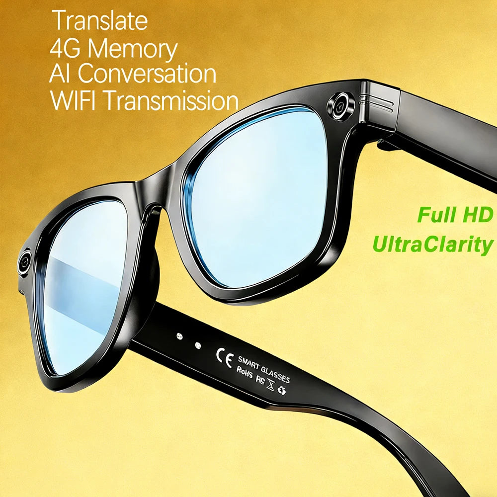 2026 New AI Smart Translation Smart Glasses 8MP HD Camera Bluetooth Call Music Play Photo Take Voice Video Recording Sunglasses